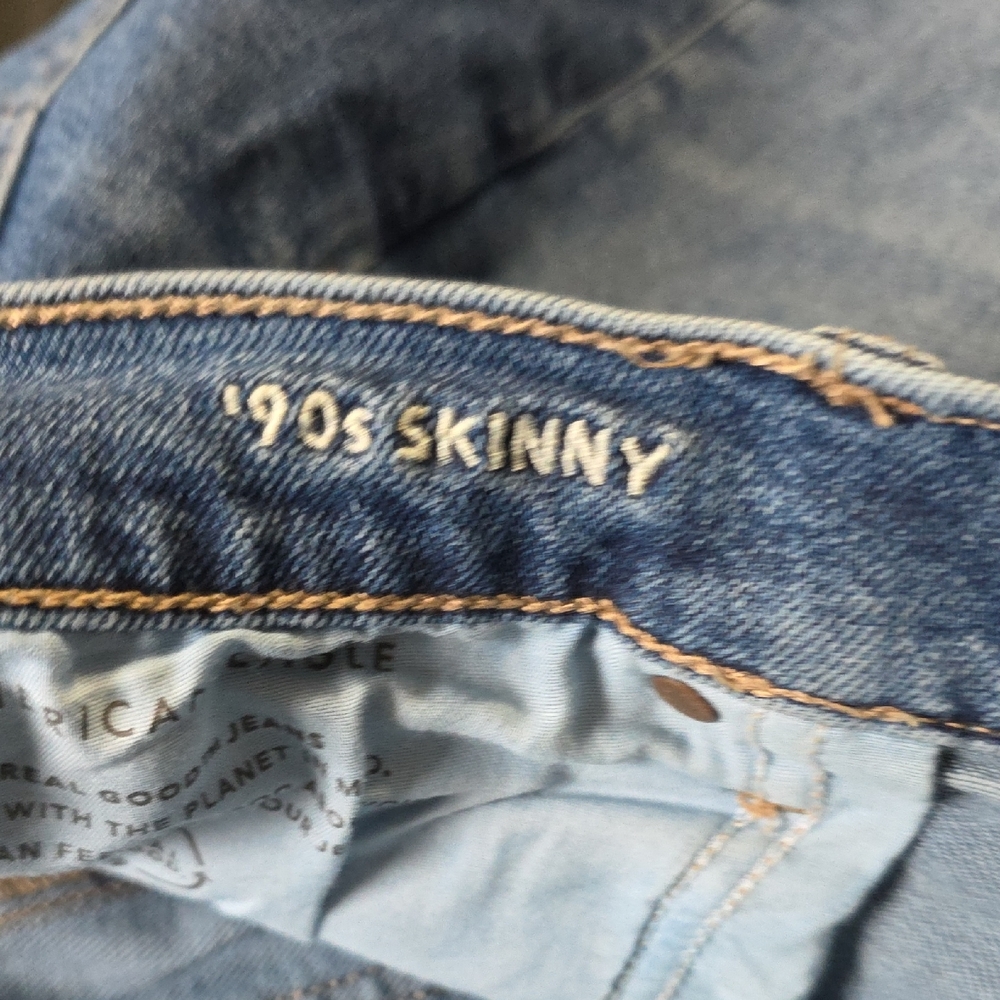 American Eagle Outfitters Blue Skinny Jeans Size 14 Reg. Womens - Picture 5 of 10